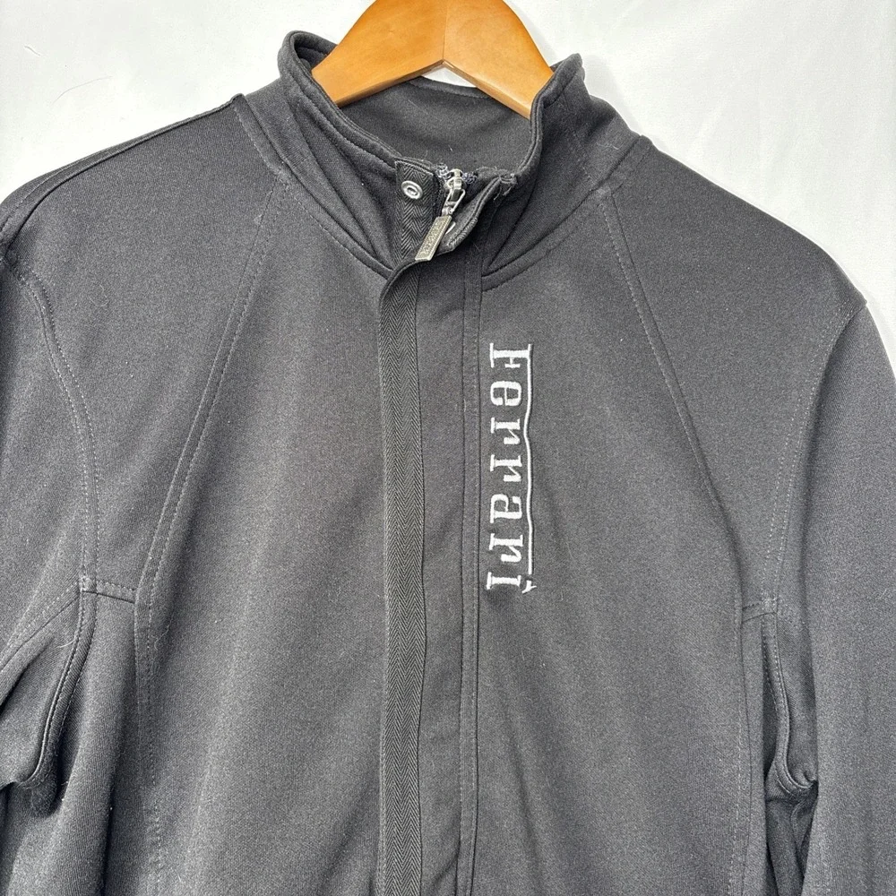 Puma Ferrari Scuderia Men's L Black‎ Track Jacket Logo Racing Full Zip
